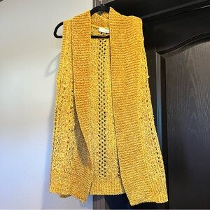 Yellow cardigan
